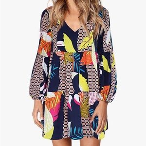 Colorful Geometric Print Dress